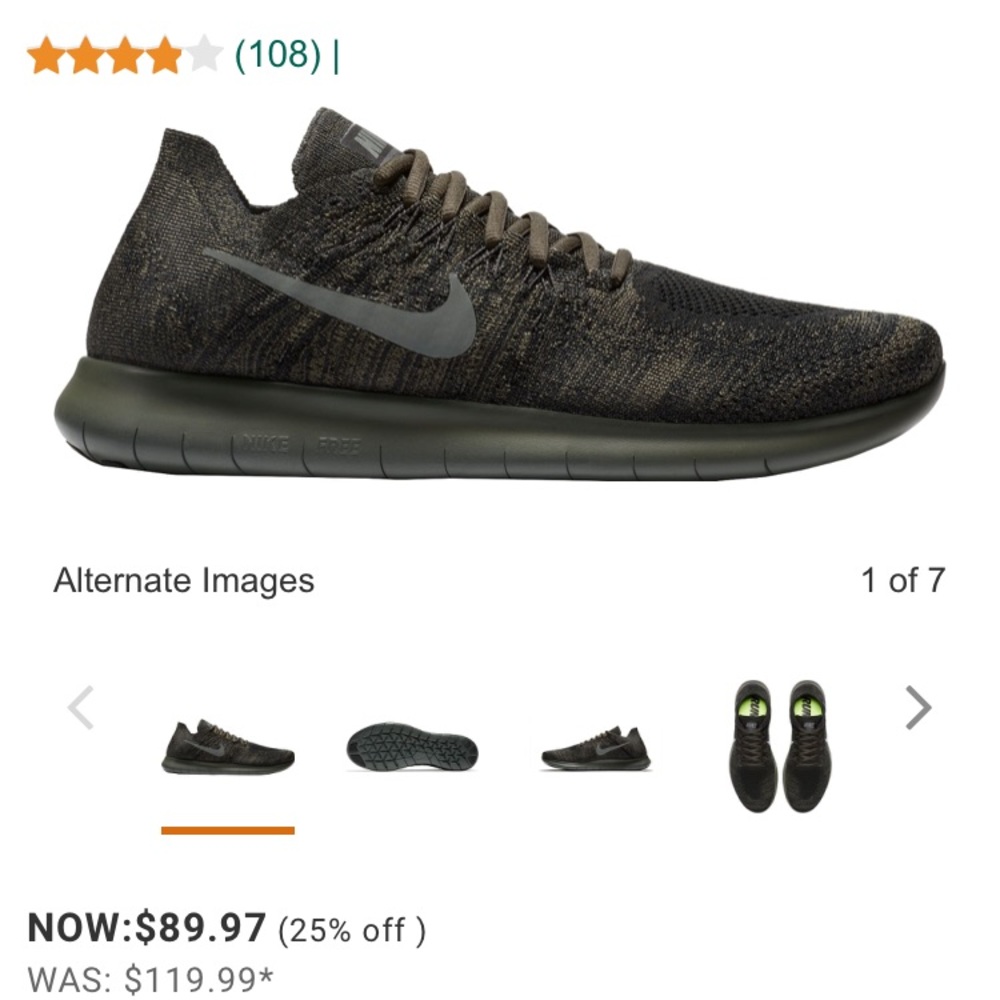 Brand new only tried on once Nike free run shoes